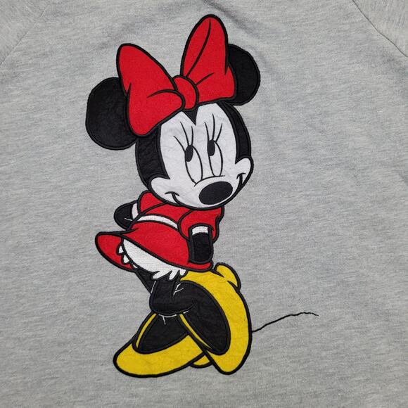Disney Minnie-Mouse Sweatshirt Womens Medium 19x22 Gray - Picture 11 of 13